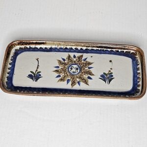 Tonala Mexican Pottery Plate 11" Hand Painted Tiera Linda Collection